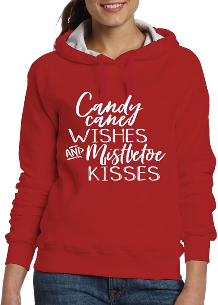 Candy Cane Wishes and Mistletoe Kisses 2018 Long Sleeve for Women