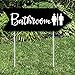 Big Dot of Happiness Black Wedding Bathroom Signs - Wedding Sign Arrow - Double Sided Directional Yard Signs - Set of 2 Bathroom Signs