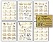 Bachelorettesy Wedding Temporary Tattoos 6 Sheets Bride Bachelorette Stickers 100+ Metallic Gold Tattoos for Bridal Party, Bachelorette Trip, Bridal Shower Party Decorations, Party Favors (Emma)