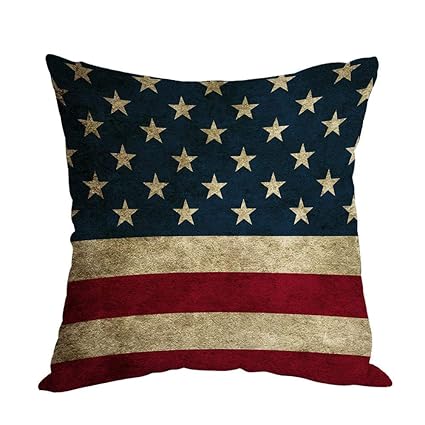 Amazon Com Touch Colourful 18 X 18 Inches American Flag Pillow