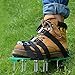 (NEW Version) LTC-Shop Lawn Aerator Shoes with 4 Adjustable Straps and Metal Buckles, Heavy Duty Garden Spikes Sandals for Aerating Lawns, Lawn Aeration Tool for Yard - Free size (Green)