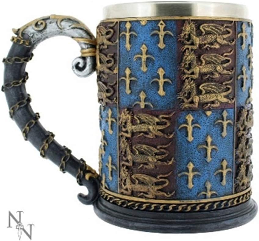 Nemesis Now Medieval Tankard Mug 14 cm Blue, Multi Colour