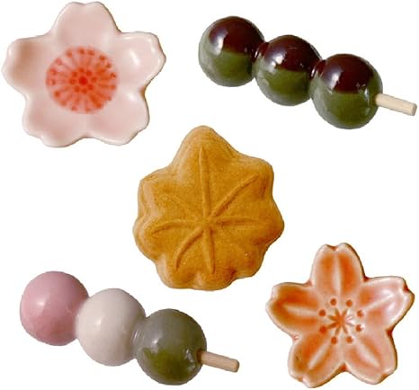 Amazon 美濃焼 手作り 箸置き 花より団子はしおき 5種組 Gf363 箸置き オンライン通販