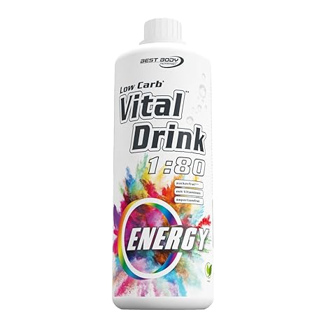 Best Body Nutrition Vital Drink Energy Sirup 60 mg Koffein, Getränkekonzentrat, 1000 ml Flasche