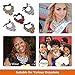Holylove Costume Jewelry Sets for Women, Statement Necklace Costume Jewelry，Rhinestone Crystal Statement Necklace Earrings Set- Crystal