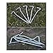 Freehawk 10Pcs Tent Pegs with Hook, Tent Stakes Aluminum Alloy Garden Stakes, Tent Stakes Camping Tents with Tent Pegs Bags for Camping Trip, Hiking, Gardening, Other Outdoor Activities in Silver