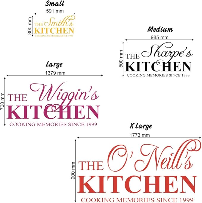Personalised Kitchen Wall Decal Sticker (Small) Amazon.co.uk Kitchen