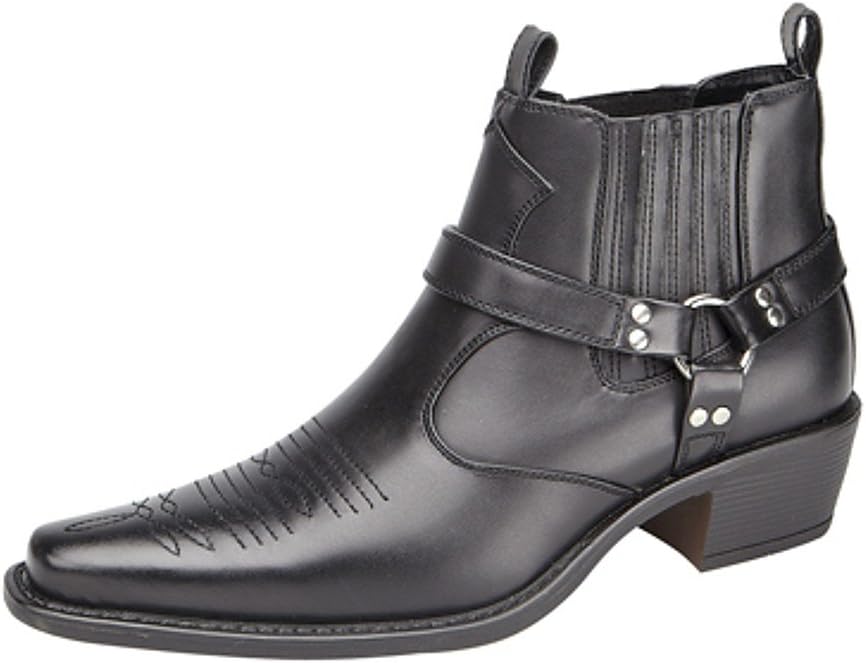 Us Brass Men's Eastwood Ankle Harness/Gusset Cuban Heel Cowboy Boots
