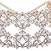 XY Fancy Women Fashion Punk Chain Collar Necklace Wide Band Alloy Rhinestone Choker Gold