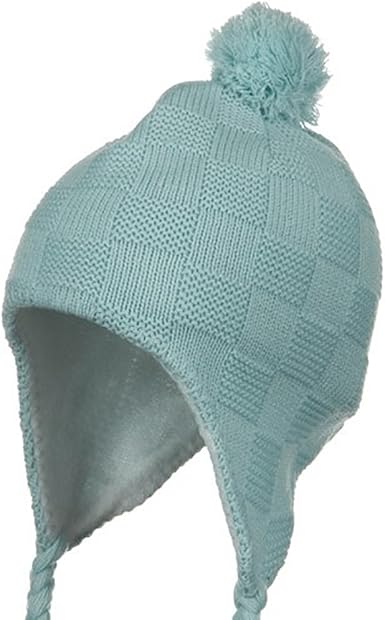 light blue knit hat