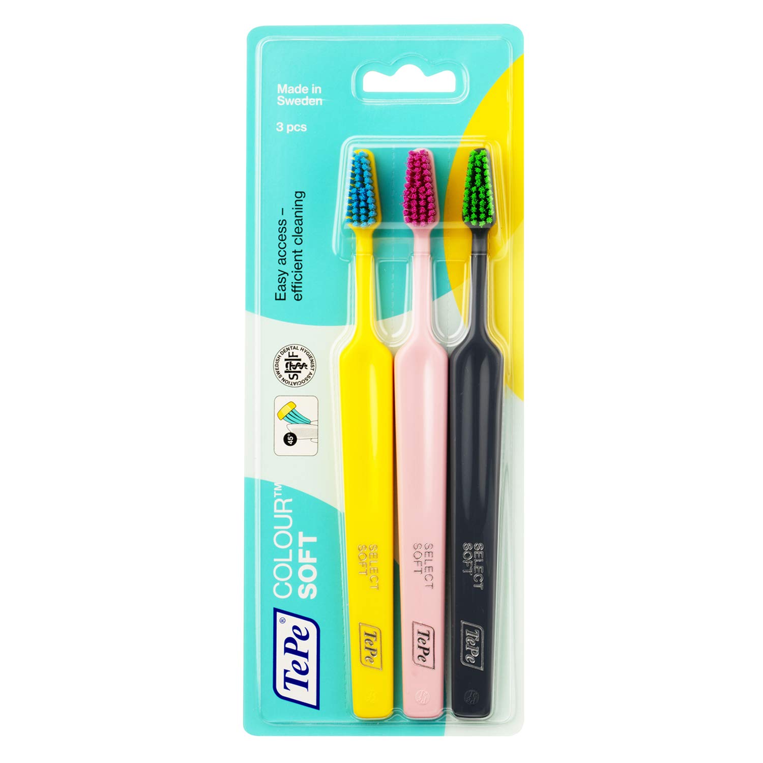 TePe Colour Soft toothbrush for adults Colourful brush with extra