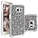 S6 Case, Galaxy S6 case, Cellularvilla [Slim Fit] [Hybrid] Luxury Bling Jewel Rock Crystal Rhinestone Diamond Case [Shockproof] Dual Layer Protective Cover for Samsung Galaxy S6 (Grey Silver)