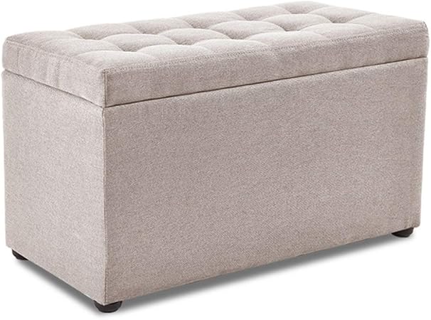 LJFYXZ Almacenamiento Escabel Otomana de Almacenamiento de Tela