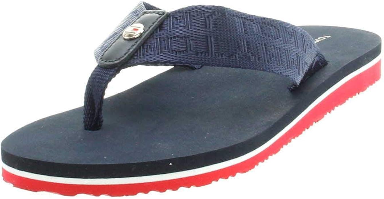 Tommy Hilfiger Women's Flat Beach Sandal Jacquard Flip Flops Amazon.co.uk Shoes & Bags