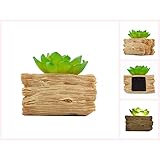 Artificial Succulents with Solar Light,Faux Potted