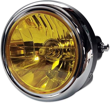 Amazon 567 マルチリフレクターヘッドライト イエロー ガラスレンズ X 黒ケース Hlt A01yl ヘッドライト 車 バイク
