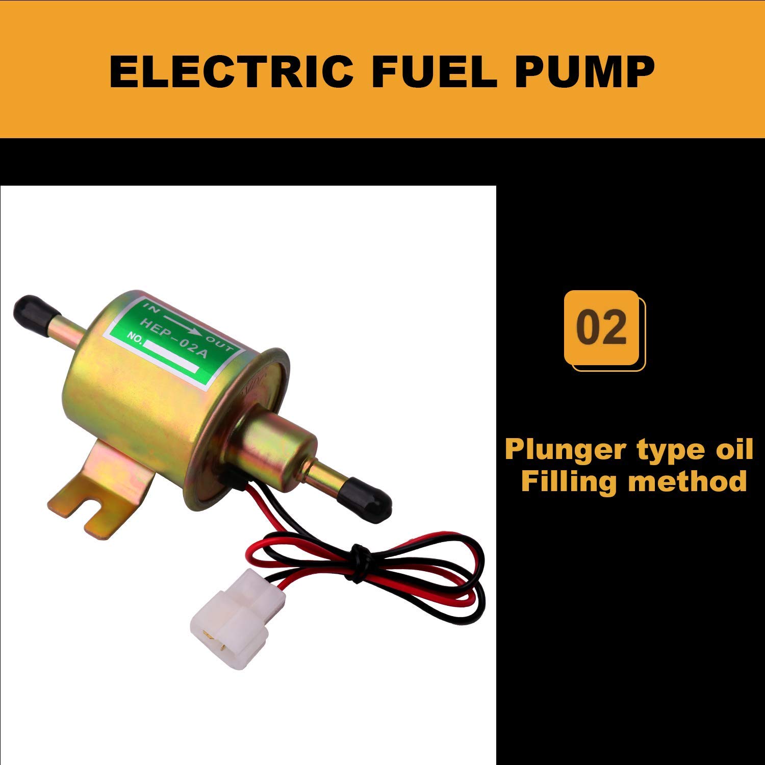 Electric Inline Fuel Pump 12V Universal Transfer Low Pressure Gas