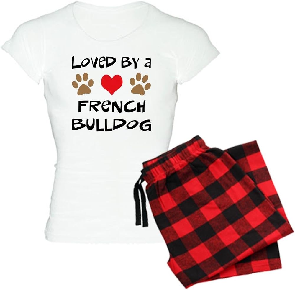 CafePress Loved by A French Bulldog Womens Novelty Cotton Pajama