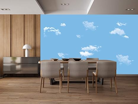 Amazon Com Flfk White Cloud Blue Sky Seamless Removable Wallpaper Wall Mural Self Adhesive Floor Stickers For Kitchen Bathroom Home Decor 15 74 X 15 74 Inch X 6pcs Kitchen Dining