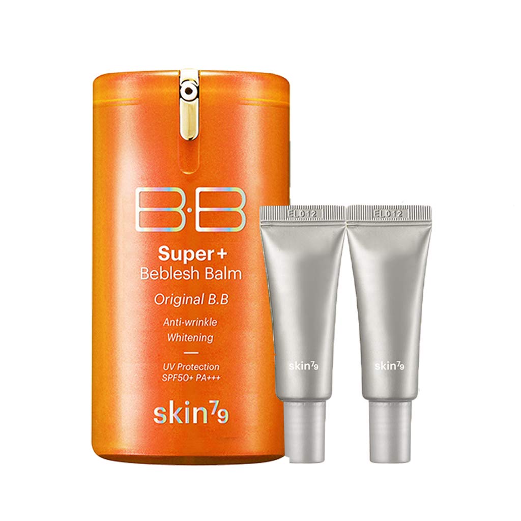 [SKIN79] Orange Super Plus BB Cream 3psc Set - Orange BB 1.35 fl.oz. (40ml) + Mini BB Cream (7g) 2 out of 4 Random Gifts