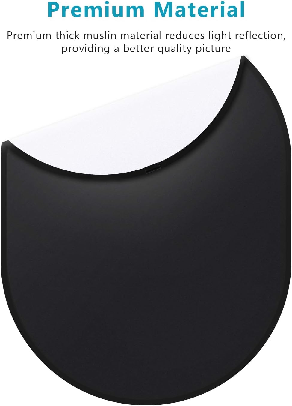 NEEWER Chromakey Backdrops, Double Sided Black Screen and White Screen - Image 4