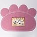 Kitti Cat Litter Anti Tracking Mats, Paw Print, Pink primary