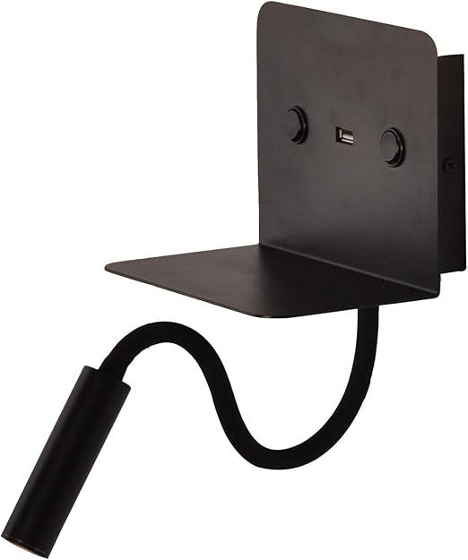 Modern Reading LED Wall Light with USB Charging Port Case Adjustable