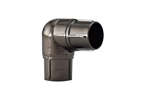 Single Corner Curtain Pole Joint Chrome For Use On 28mm Curtain