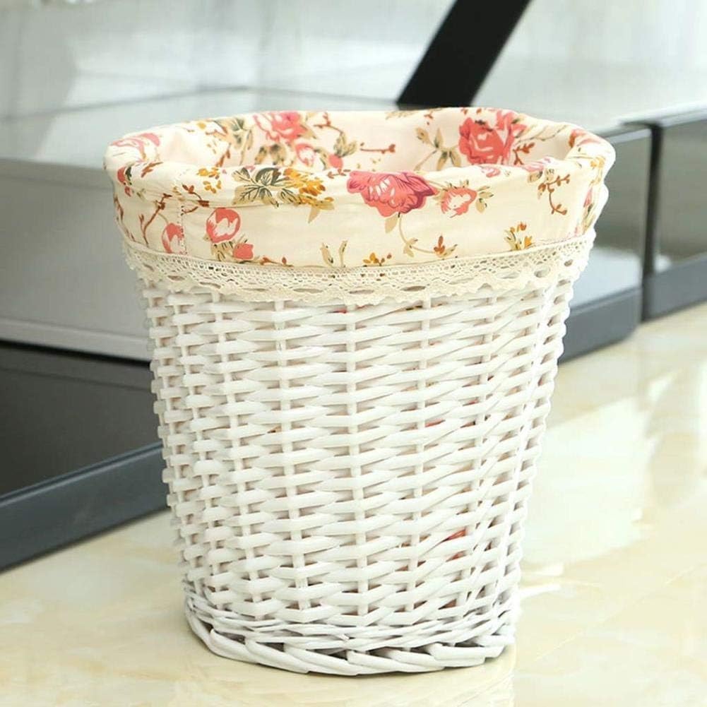 Trash Can Household manual Rattan Wastebasket Bedroom Sundries Storage