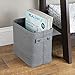 mDesign Fabric Storage Box – Household Storage Basket with Integrated Handles - Perfect for Holding Towels and Bathroom Accessories – Charcoal