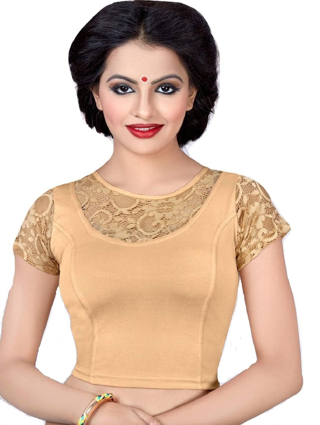 pdezaart present women's raw silk readymade streatchable free size net saree blouse