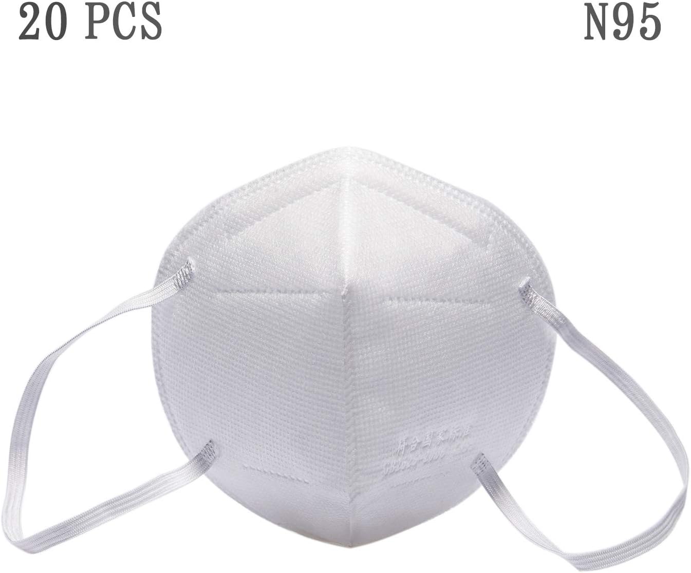 N95 Safety Masks,Respirator for Virus Protection, Personal Health, Blocking Dust Air Pollution,Protecting Men and Women, 20 Packs(White)