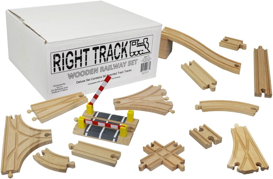 right track toys wooden railway set