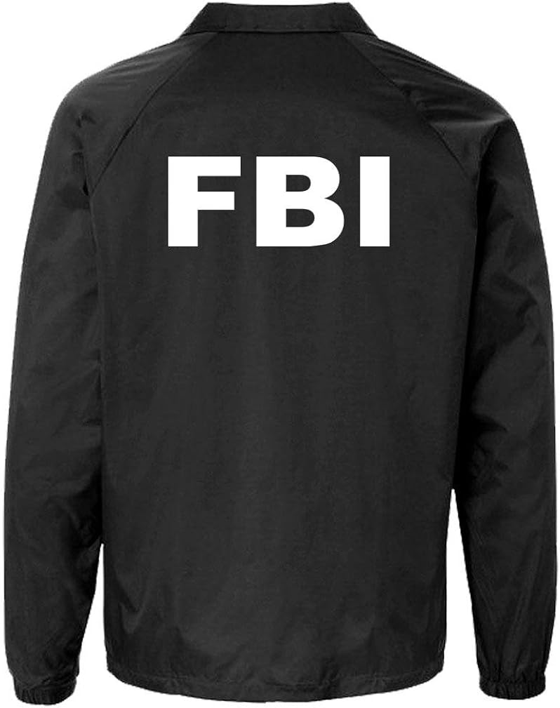 FBI - Bureau Novelty Duty Costume Jacket - Mens Coaches Jacket: Clothing