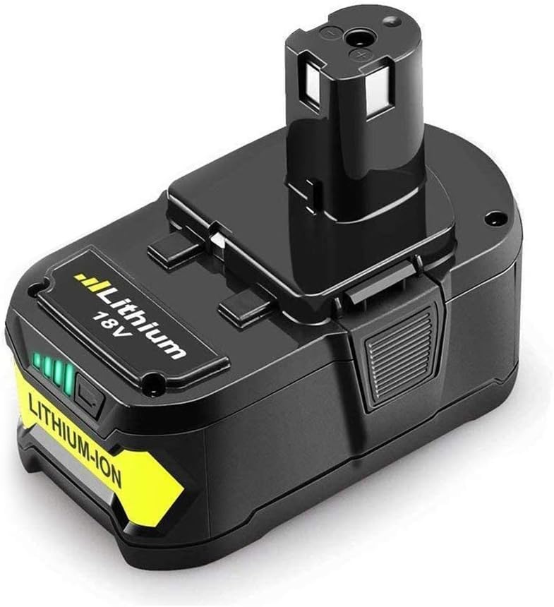 Batteria P108 Exemoro 18V 5.5Ah Per Utensili Ryobi 18V – Compatibile Con RB18L50, RB18L40, RB18L25, RB18L15, P108, P107, P105, P104 – Con Display LED
