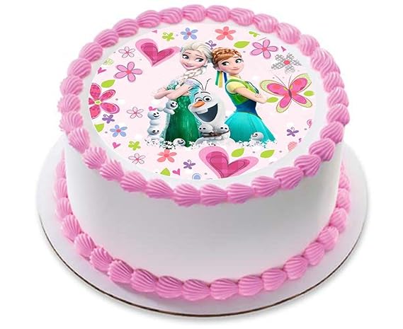 Disney Frozen Fever Elsa Anna Prinzessin Kuchen Topper Puderzucker Papier 19,1 cm Bild 5