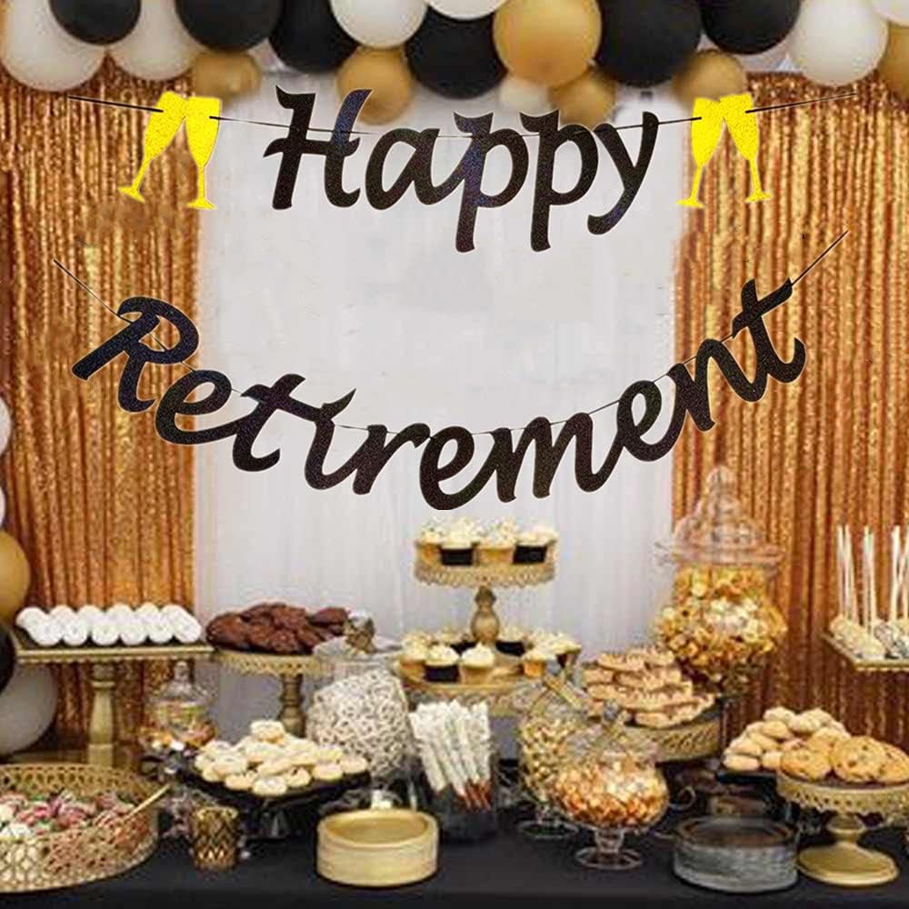 bng-bng Happy Retirement Bunting Banner Retired Party Decoration The Legend Has Retired Banner for Women Men Retirement Party Supplies Decorations Photo Backdrop Black Gold - Image 5