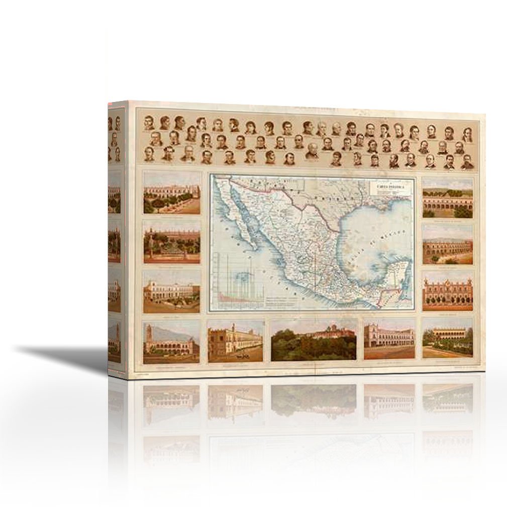 Karmakara Carta Politica 1885 Fine Art Print On Fine Art Canvas Stretched Gallery Wrap Style Wall Decor Painting Living Room Bedroom Drawing Room Ready To Hang Print 15 X 12 Inches Carta Politica O Que é