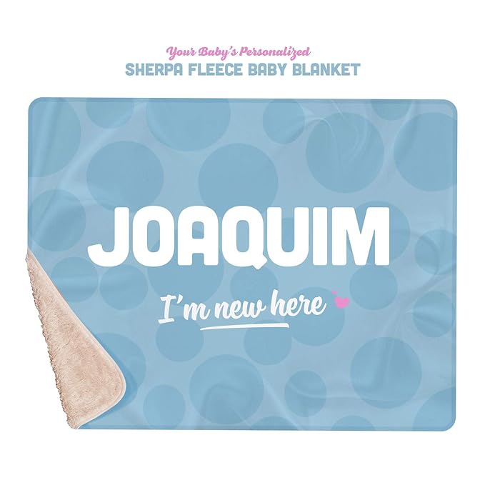 personalized sherpa baby blanket
