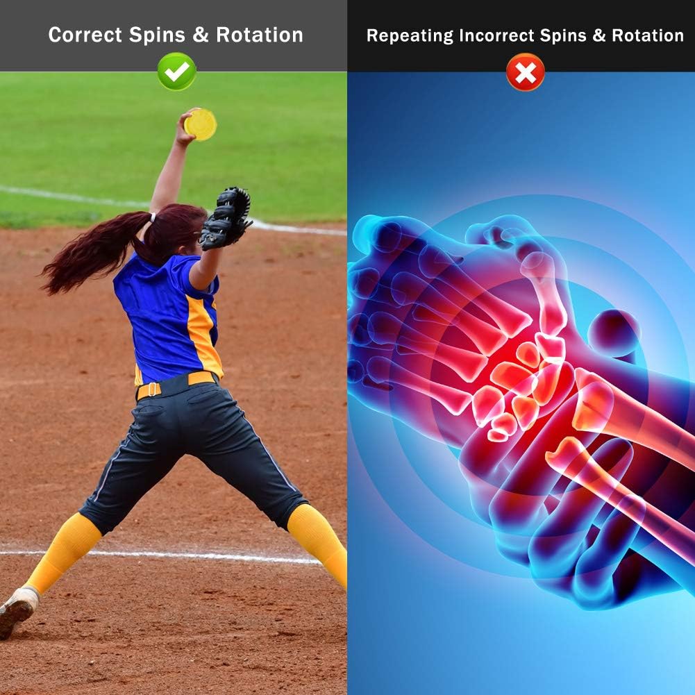 Spin Right Softball Spinner Fastpitch for Pitcher Overhand Thrower Training Aid Equipment, Perfect for Pitching & Throwing, Used at Top Collegiate Programs, 1 Pack : Sports & Outdoors