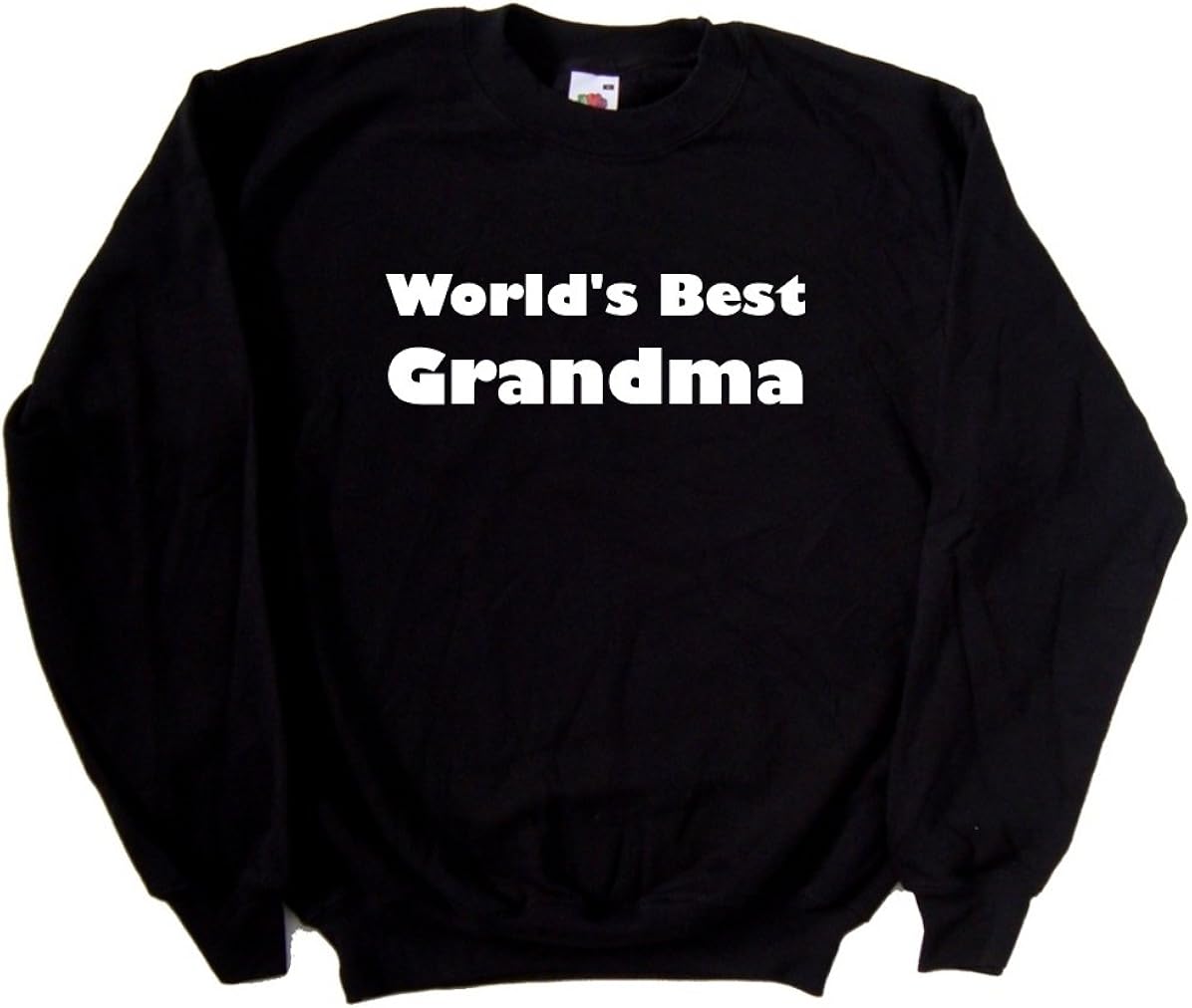 World's Best Grandma Black Sweatshirt at Amazon Men’s Clothing store