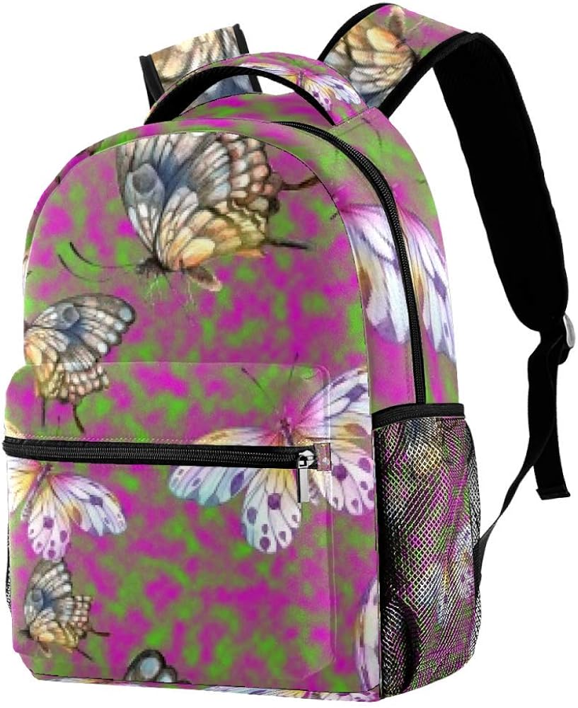 Students Backpack Symmetrical Butterfly with Wings Casual backpack for Girls and Boys Bookbag
