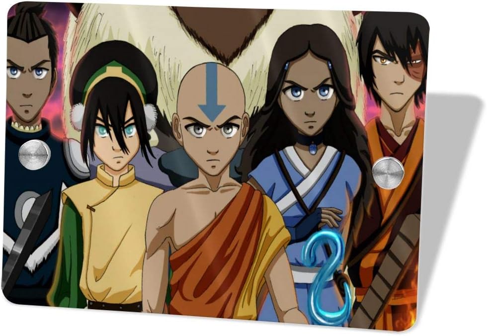 Qwtykeertyi The Last Airbender Door Sign 5.5 X 7.5 Inch Vinyl Decal Indoor Outdoor Window