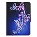 Folio Case for Fire HDX 7 2013 Old Model - JZCreater Slim Leather Standing Cover with Auto Sleep/Wake for Amazon Kindle Fire HDX 7.0 Inch 3rd Generation Tablet, Purple Butterfly