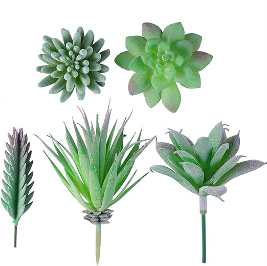 Amazon Com Vosarea 5 Pcs Artificial Succulent Fake Plants