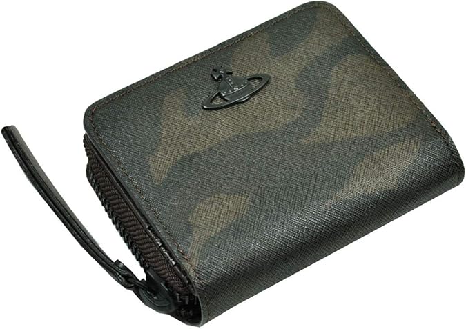 Vivienne Westwood メンズ 二つ折り 財布 アーミー プラチナム ラウンドファスナー チョコ Vivienne Westwood ヴィヴィアンウエストウッド 財布 Amazon