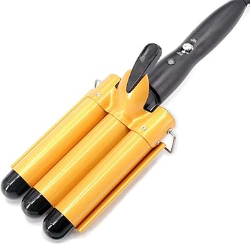 yellow curling iron