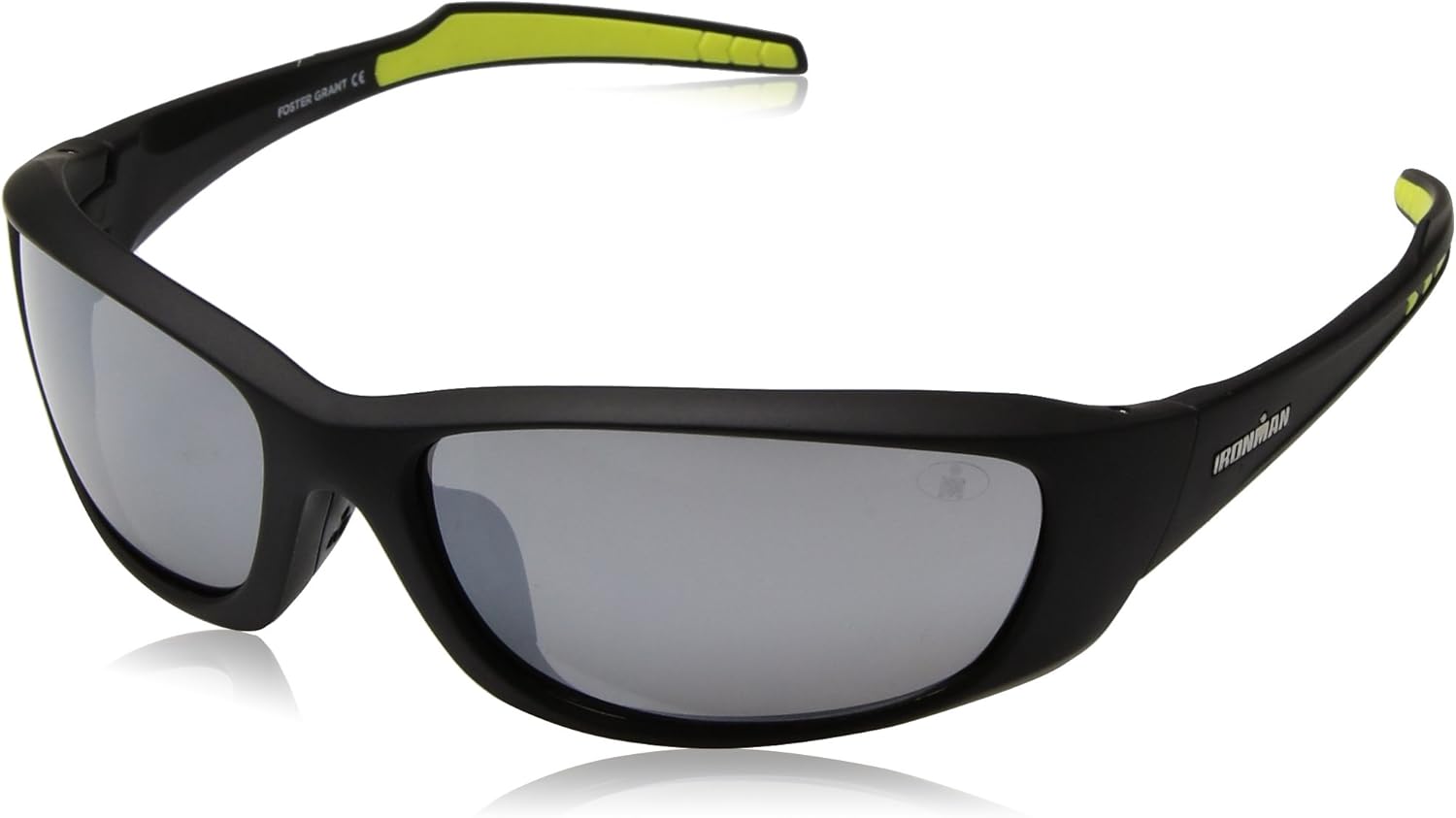 Ironman Men's Recovery Wrap Sunglasses, Black, 60 mm Clothing