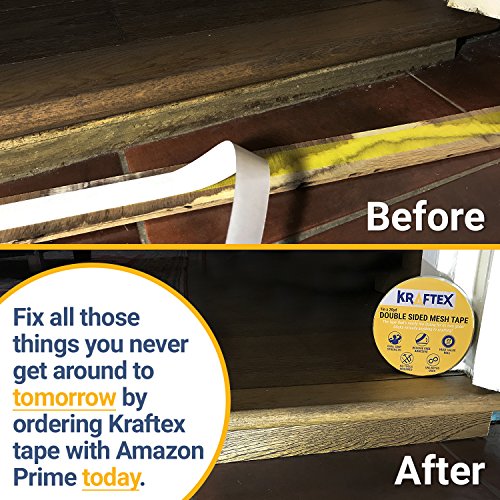 New: All Purpose Double Sided Tape, for Mounting, Carpets, Floors, Rugs, Runners, Mats [Extra Strength Adhesive] Indoor Gripper Tape for Wood, Laminate, Tile and More [Glue Sticks to Any Surface] - Thumbnail 6