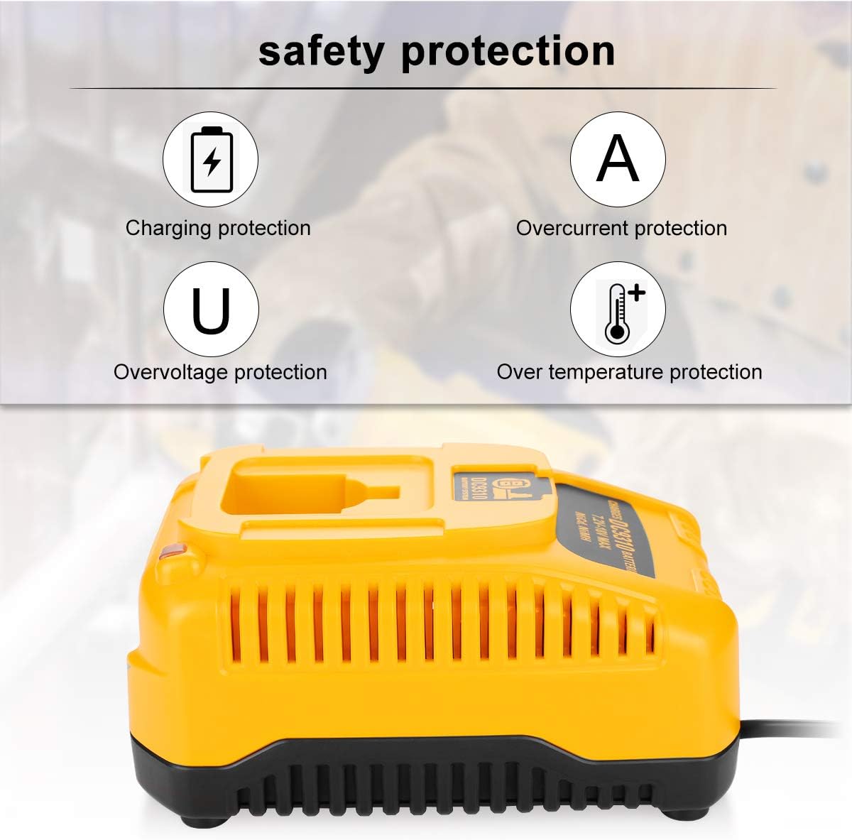 Energup DC9310 Fast Battery Charger for Dewalt 7.2V-18V XRP NI-CD NI-MH Battery DC9096 DC9098 DC9099 DC9091 DC9071 DE9057 DW9096 DW9094 DW9072 - - 
